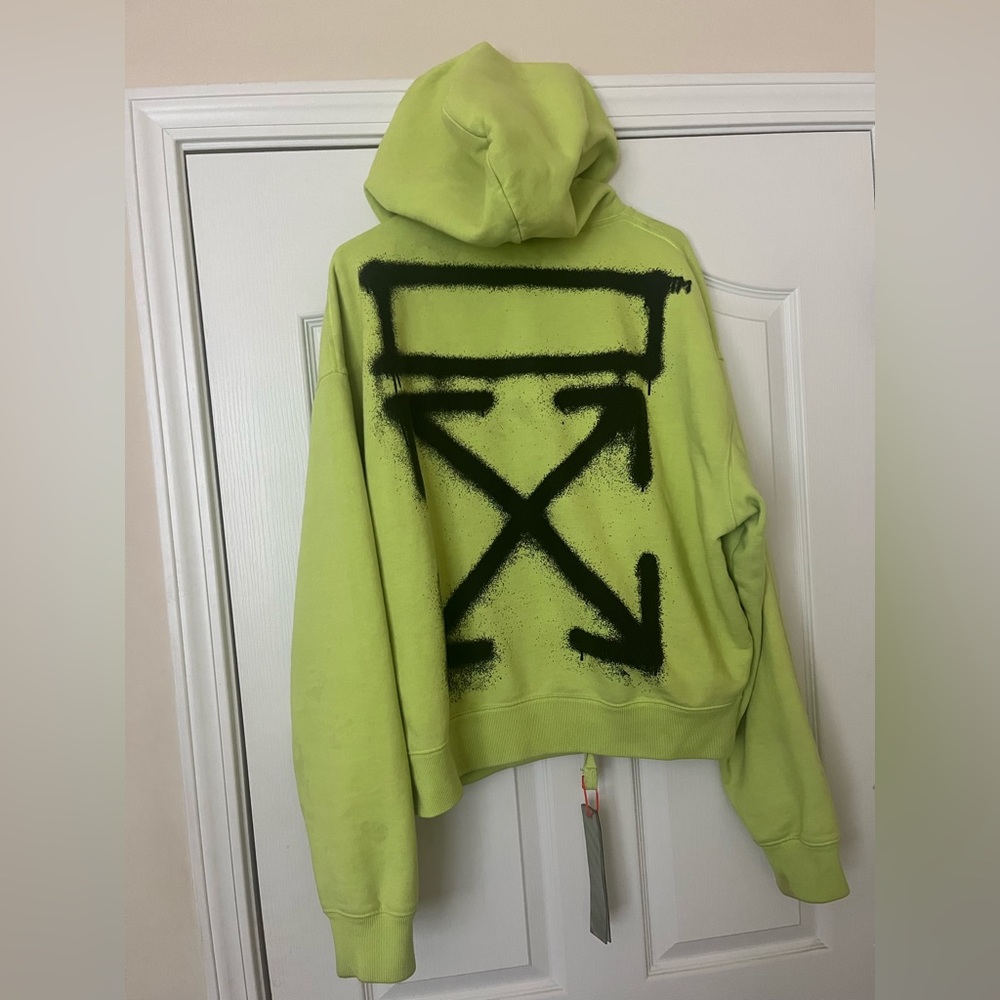 LIME GREEN OFF-WHITE HOODIE